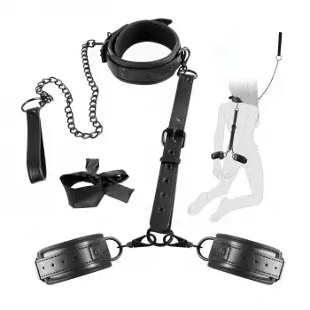 Deri Bağlama Seti Siyah