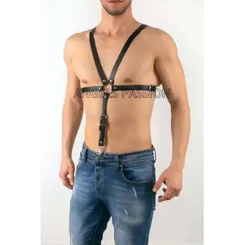 Deri Erkek Fantazi Giyim - Erkek Deri İç Giyim - Erotik Erkek İç Giyim - APFTM12