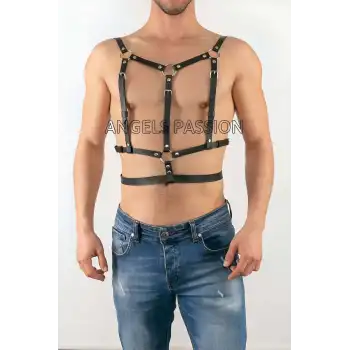 Deri Erkek Fantezi Giyim - Deri Erkek iç Giyim - Erkek Parti Giyim - APFTM40