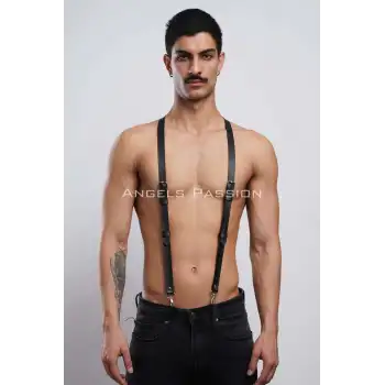 Deri Erkek Pantolon Kemeri, Erkek Askılı Kemer - APFTM37