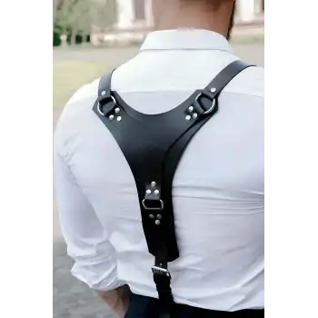 Deri Erkek Sırt Kemer, Erkek Harness, Erkek Gömlek Kemeri - APFTM130