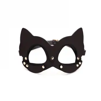 Deri Fantezi Maske Siyah