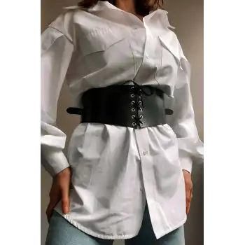 Deri Korse Kemer, Şık Deri Harness Kemer - APFT1127