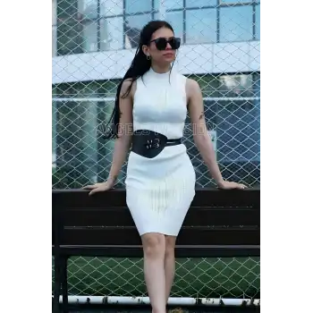 Deri Korse Kemer, Şık Elbise Üzeri Kemer, Gömlek Kemeri - APFT604