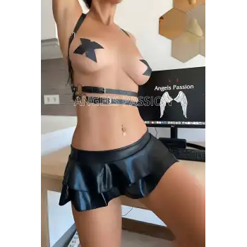 Deri Üst Harness, Seksi Deri Yelek - APFT210