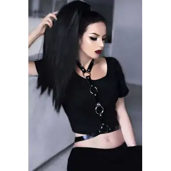 Elbise Üzeri Şık Deri Harness - APFT423