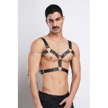 Erkek Deri Göğüs Harness, Erkek Parti Akseuar, Partywear - APFTM78