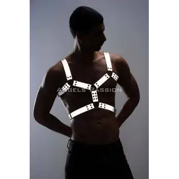 Erkek Göğüs Harness - Reflektörlü (Karanlıkta Yansıyan) Göğüs Harness - APFTM78