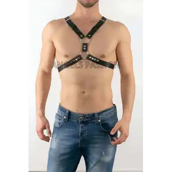 Erkek Göğüs Üzeri Deri Harness - Sexy Erkek Fantazi Giyim - Erkek İç Giyim - APFTM13