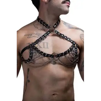 Erkek Zincirli Göğüs Harness - APFTM190