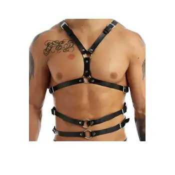 Errek Göğüs Kemer, Deri Erkek Fantezi Giyim, Şık Deri Kemer - APFTM97