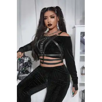 Fantazi Deri Göğüs Harness, Kadın Göğüs Üzeri Harness - APFT955