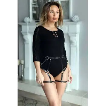 Fantazi Deri Jartiyer Harness - APFT854