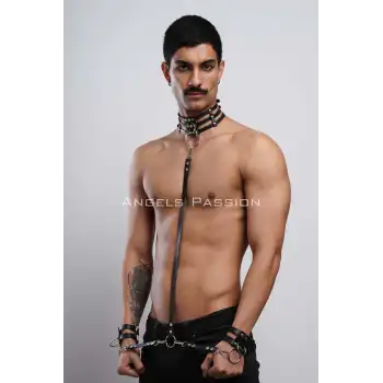 Fantazi Erkek Tasma Bileklik Takım, Choker - Bileklik Takım - APFTM56