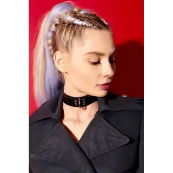 Kadın Ayarlanabilir Cool Şık Deri Choker Tasma - APFT682
