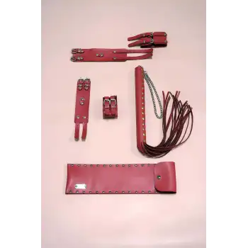 Kırbaç Kelepçe Takım 3lü Set, El - Ayak Kelepçesi, Kırbaç - APFT1305