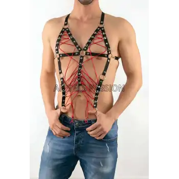 Lastik Erkek Harness - Özel Üretim Erkek Harness - Seksi Lastik Erkek Harness - APFTM64