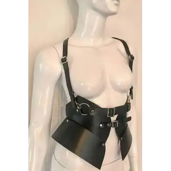 Omuz Askılı Önden Bağlanan Ayarlanabilir Şık Kadın Deri Kemer - APFT616