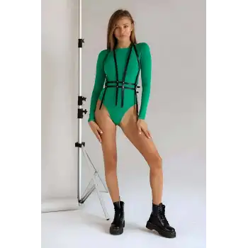 Omuzdan Askılı Deri Bel Kemeri, Vücut Kemeri - APFT1137