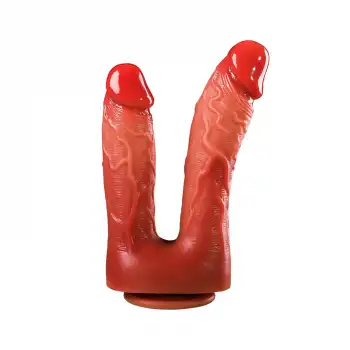 Pembe Tilki Çift Başlı Realistik Dildo 21.5 cm – 19 cm