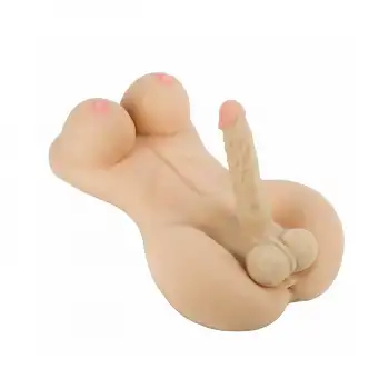 Pembe Tilki Realistik Torso Anal Mastürbatör Dildolu