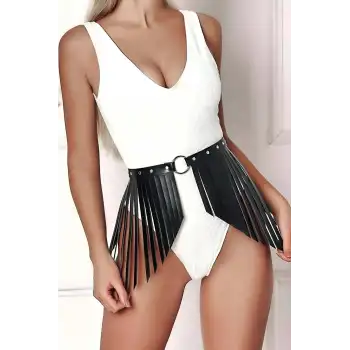 Püskül Detaylı Şık Kemer, Püsküllü Deri Kemer - APFT608