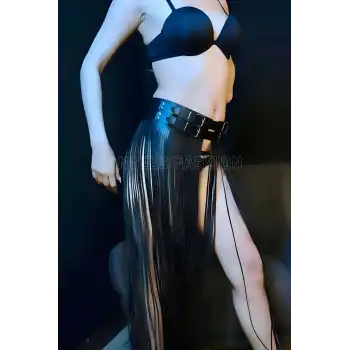 Püsküllü Deri Etek Harness - APFT1090