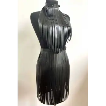 Püsküllü Uzun Etek ve Büstiyer Takım - APFT997