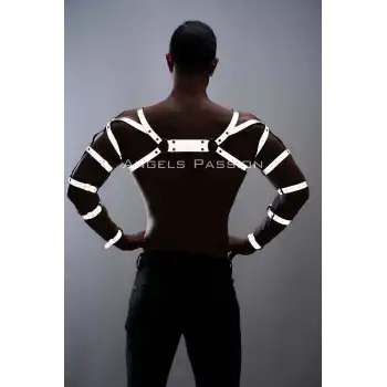 Reflektörlü (Karanlıkta Yansıyan) Erkek Bilek - Kol - Omuz Harness - APFTM5