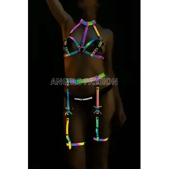 Reflektörlü Özel Tasarım Seksi Harness Jartiyer Takım