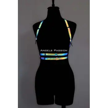 Renkli Reflektörlü Göğüs Harness, Karanlıkta Parlayan Göğüs Harness - APFT205