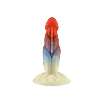 Renkli Spiral Tasarımlı Fantasy Dildo – Yumuşak Silikon, Gerçekçi Dokulu