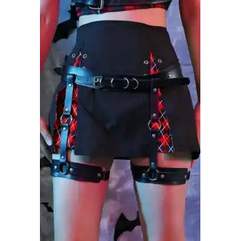 Seksi Deri Jartiyer Harness - APFT804