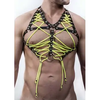 Seksi Erkek Üst Lastik Harness - APFTM59