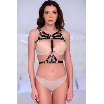 Seksi Fantazi Deri Göğüs Üzeri Harness - APFT1053