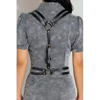 Seksi Omuzdan Askılı Deri Bel Kemeri, Giysi Aksesuar - APFT1180