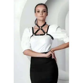 Şık Crop Yaka Harness, Giysi Üzeri Tamamlayıcı Yaka Aksesuar - APFT1290