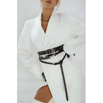 Şık Kadın Deri Kemer, Tarz Kadın Kemer, Elbise Üzeri Kemer - APFT1129