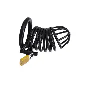 Siyah Metal Penis Kilidi 50mm  – Ayarlanabilir Çelik Kafes + Asma Kilit