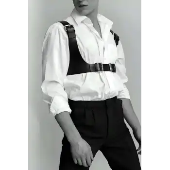 Tarz Deri Erkek Kemer, Şık Erkek Kemer, Erkek Gömlek Üzeri Kemer - APFTM111