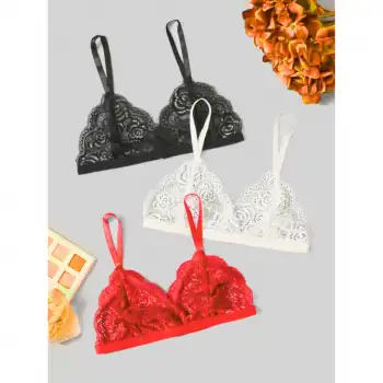 Tegan Fantezi 3lü Seksi Dantel Sütyen Seti TG279257