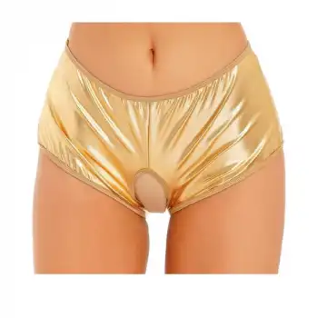 Tegan Fantezi Altın Özel Bölgeleri Açık Parlak Külot TG270050