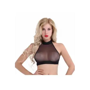 Tegan Fantezi Seksi TÜL Kadın Crop - Fantezi Seksi Transparan  Sütyen TG273257