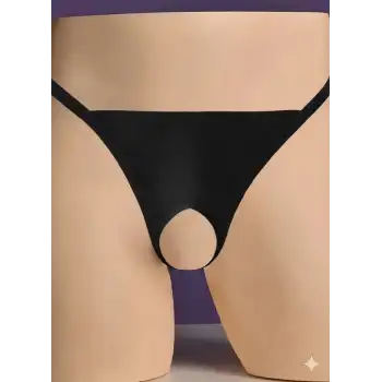 Tegan Siyah Özel Bölgesi Açık Kadın String TG270056