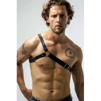 Tek Omuz Deri Erkek Harness - APFTM211