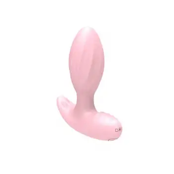Uzaktan Kumandalı Şarjlı Titreşimli Anal Plug Pembe (8,48 cm)