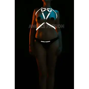 V-Log Elbise Aksesuarları Beyaz Reflektörlü Harness - APFT108