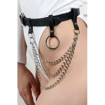 Zincir ve Halka Detaylı Bel Kemeri - APFT484