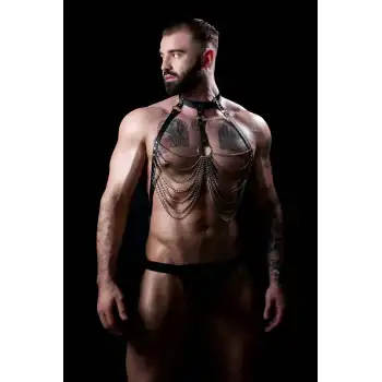 Zincirli Erkek Deri Fantazi Giyim - APFTM74