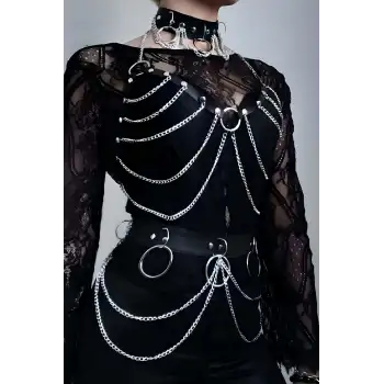 Zincirli Tasma, Sütyen ve Kemer Takım - APFT454